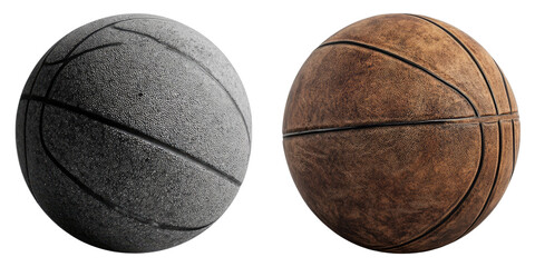 Set of basketball isolated on transparent background