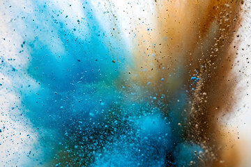 Fototapeta premium Rainy Window with Water Droplets and Cool Blue Texture