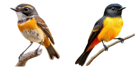 Set of fly catcher isolated on transparent background