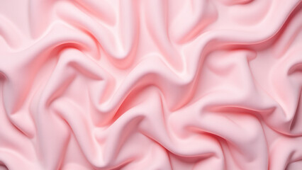 Elegant Pink Silk Fabric Background with Soft Draping and Luxurious Texture
