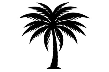 Vector art of silhouette of  palm tree  
