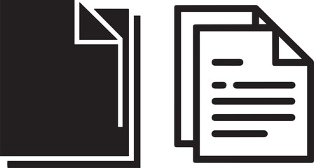 Simple vector illustration of paper document files icon