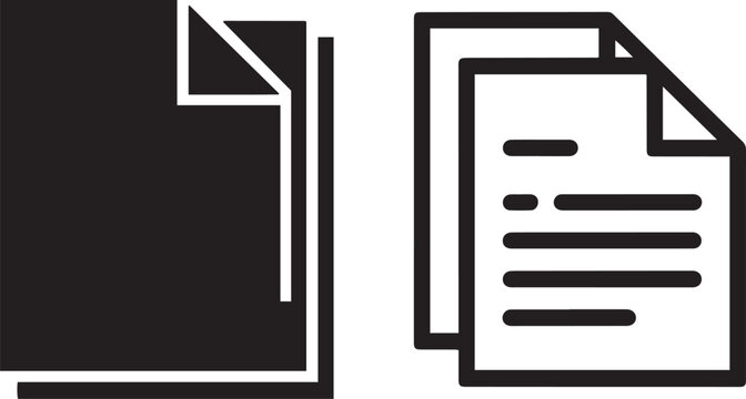 Simple vector illustration of paper document files icon