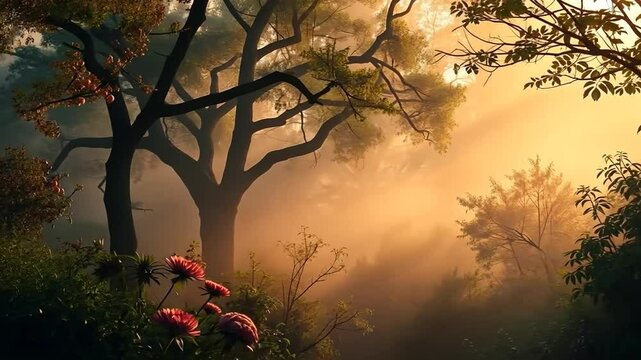sunrise in the mountains