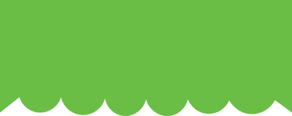 Bright Green Scalloped Edge Background Simple Solid Color Texture Design Element
