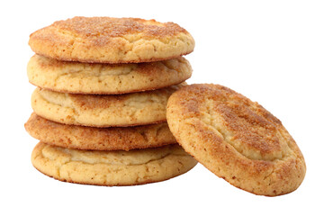 Freshly baked snickerdoodle cookies stacked on top on AI generated by PNG