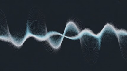 A light blue waveform pattern against a dark background in an abstract illustration style