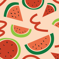 Cute watermelon vector drawings