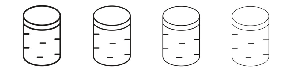 Cork wine icons in minimalistic thin line strokes designs