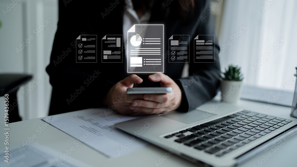 Poster cloud-based document systems improve access, security, and workflow, enabling paperless, productive 