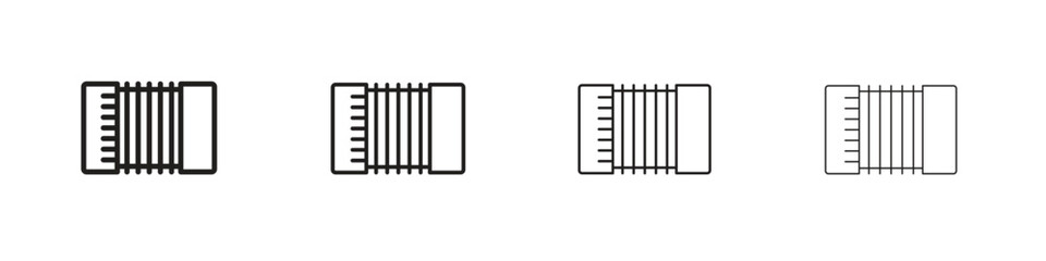 Accordion icons in minimalistic thin line strokes designs