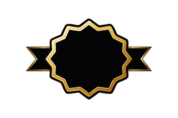 Download black and gold badge vector graphic for free label and certificate use