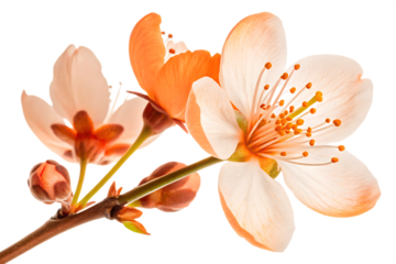 High-resolution vibrant orange blossom isolated on AI generated by PNG
