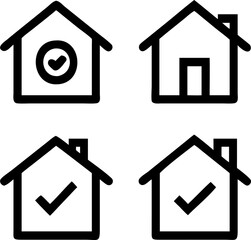 Clean and modern house icons. Great for real estate websites, home apps, and property infographics.