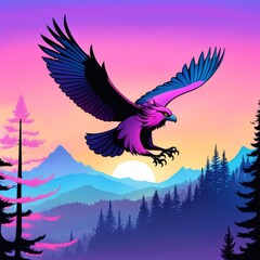 Fototapeta premium eagle flying in the sky