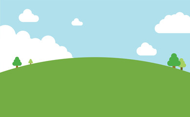 Illustration of agreen nature landscape background