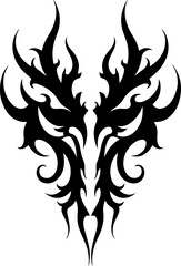 "Dragon Tribal Tattoo Set &ndash; Mythical Beast & Abstract Ink Art" vector bundle