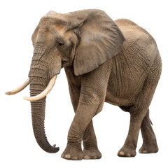 Isolated African Elephant PNG with Transparent Background