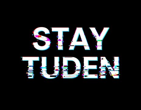 Glitch art text