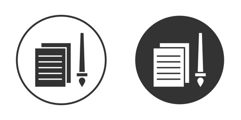 Wills and trusts icon design flat silhouette style