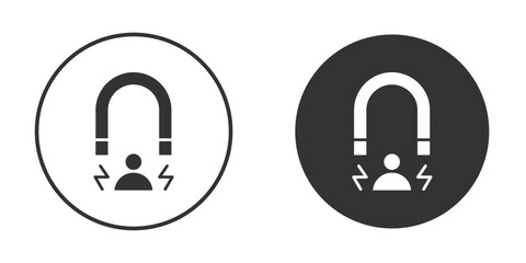User engagement icon design flat silhouette style