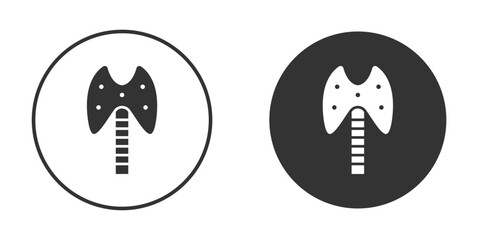 Thyroid icon design flat silhouette style