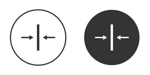 Fototapeta premium Thickness icon design flat silhouette style