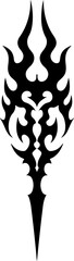 Obraz premium Dragon Tribal Tattoo Set – Mythical Beast & Abstract Ink Art