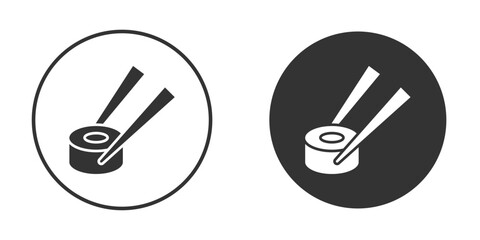 Sushi icon design flat silhouette style