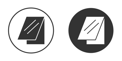 Roof window icon design flat silhouette style