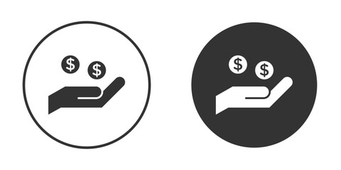 Revenue icon design flat silhouette style