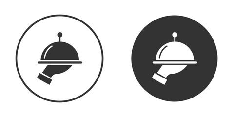 Restaurant Tray icon design flat silhouette style