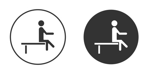 Resting icon design flat silhouette style