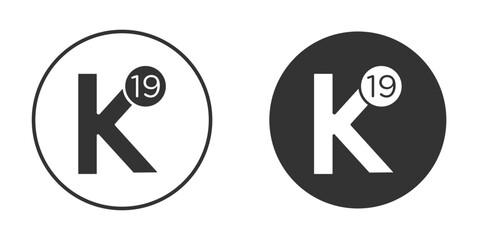 Potassium icon design flat silhouette style