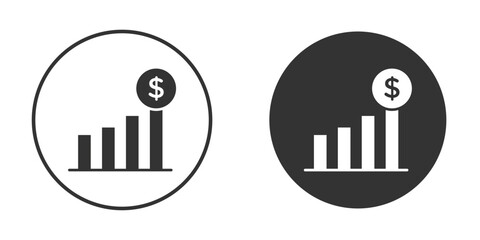 Operating profit loss icon design flat silhouette style