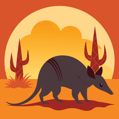vector illustration of a kangaroo