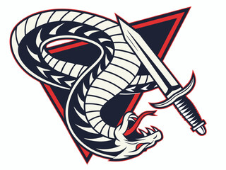 Snake with Sword Graphic Design