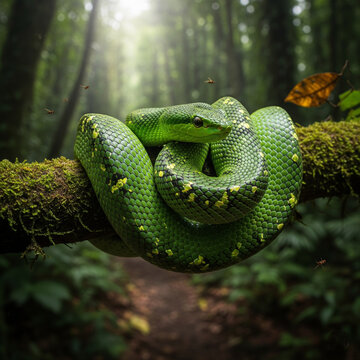green tree python