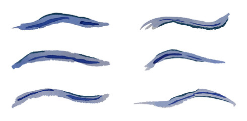 Set - watercolor brush strokes in grunge style - multicolored. Watercolor Vintage. Art creative modern abstract vector.