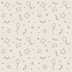 Vector floral pattern in doodle style with decorative flowers. Pastel colors flowers and leaves seamless pattern. For textiles, clothing, bed linen, office supplies.