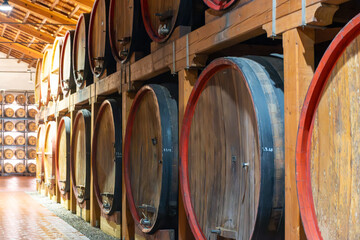 Visit of wine cellar with old large oak barrels, production of fortified dry or sweet tasty marsala...