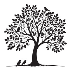 Obraz premium tree silhouette vector