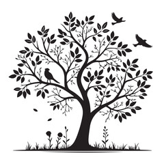 Obraz premium set of vector trees