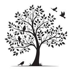 Fototapeta premium vector tree silhouette