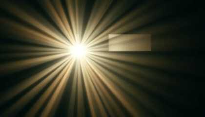 Obraz premium Bright sunburst with blue light rays in motion, an abstract explosion of color and energy
