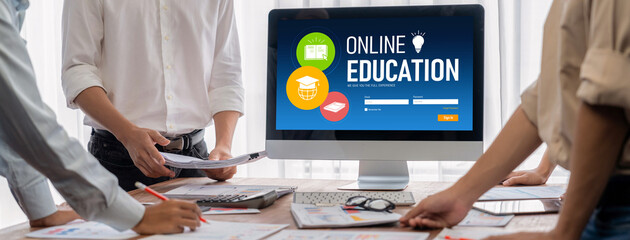 E-learning website with brisk sofware for student to study online on the internet network