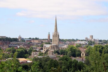 Norwich, viewed from Mousehold Heath.