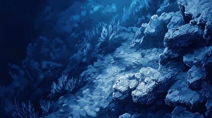 Obraz premium Underwater coral reef scene