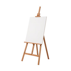 Empty Easel with Blank Canvas