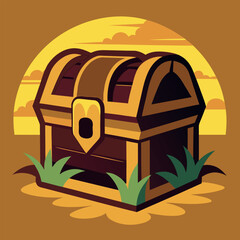 Pirate Treasure Chest Silhouette Adventure Icon